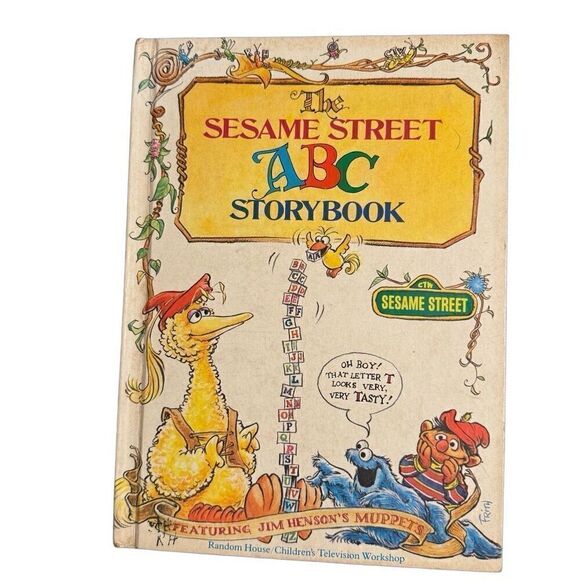 Sesame Street ABC Storybook Hardcover Vintage 1974 Illustrated Children Reading - Picture 1 of 12